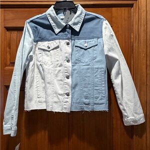 NWT Vigoss multi color - White/Light Blue Denim Jacket